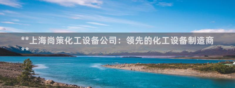 天辰平台注册登录地址在哪里：**上海尚策化工设备公司：领先的