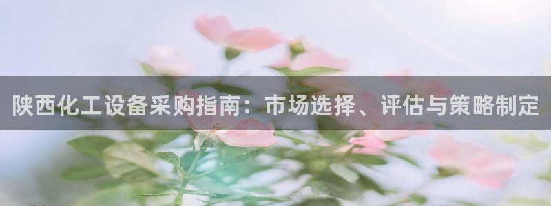 天辰平台你的专属平台：陕西化工设备采购指南：市场选择、评估与